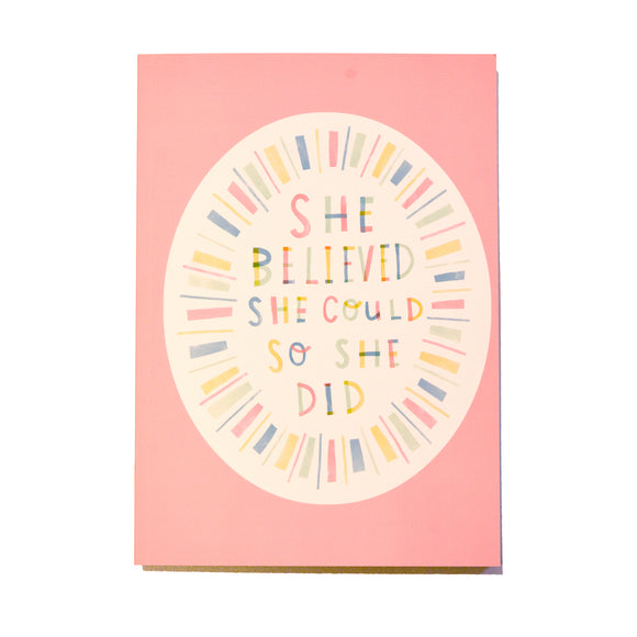 She Believed She Could - A5 Journal