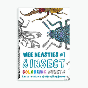 Wee Beasties #1 - 8 Insect Colouring Sheets