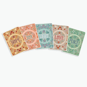 CHRISTMAS CARDS - Folk Letters - Bible Verses
