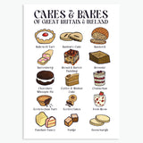 CAKES & BAKES OF GREAT BRITAIN & IRELAND - GREETINGS CARDS - PACK of 8