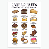 CAKES & BAKES OF GREAT BRITAIN & IRELAND - GREETINGS CARDS - PACK of 8