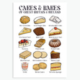 CAKES & BAKES OF GREAT BRITAIN & IRELAND - GREETINGS CARDS - PACK of 8