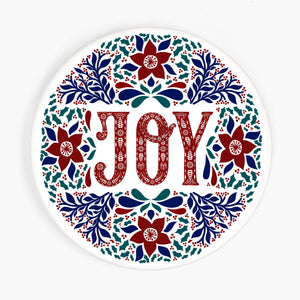 JOY Christmas Ceramic Coaster