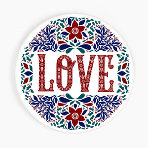 LOVE Christmas Ceramic Coaster