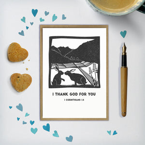 Customisable Hare Card / Print