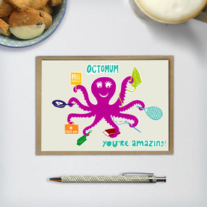 Octomum  - A6 greetings card