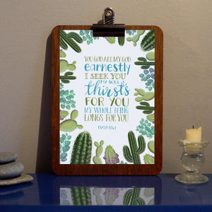 Psalm 63v1 Print