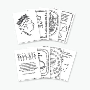 REMEMBERING QUEEN ELIZABETH II - 8 COLOURING SHEETS - Free Download