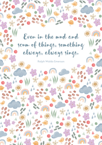 Something Always Sings - A6 blank card