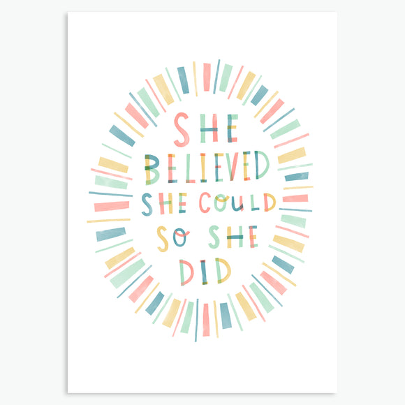 She believed she could - Print