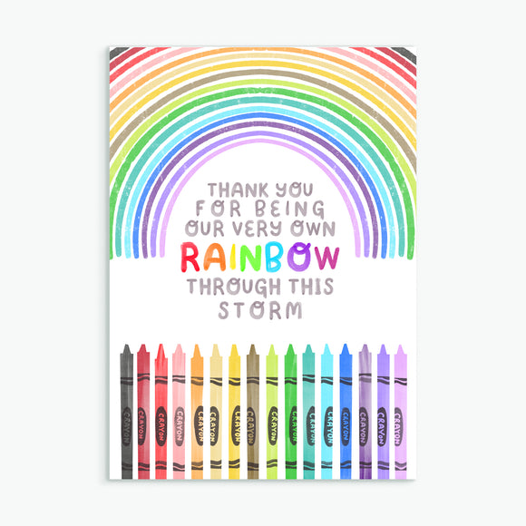 Rainbow Through The Storm - Greetings Card