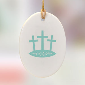 Folksy Three Crosses Easter Decoration