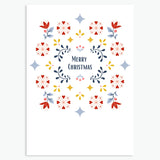 Folk Pattern Christmas Cards - Pack of 4