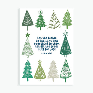 JOYFUL TREES Christmas Card Pack - 8