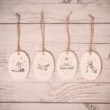Ceramic Tree Decorations - Dachshund Series