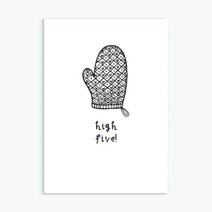 High Five A6 greetings card