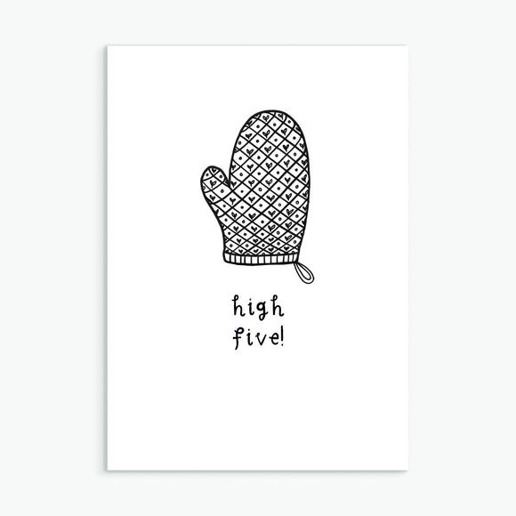 High Five A6 greetings card
