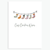Cosy Christmas Wishes Cards - Pack of 4