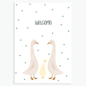 Welcome Ducky, New Baby A6 Card