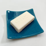 Mini Dusty Blue Glass Soap Dish