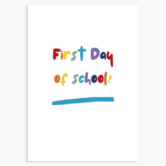 Rainbow First Day of School Card