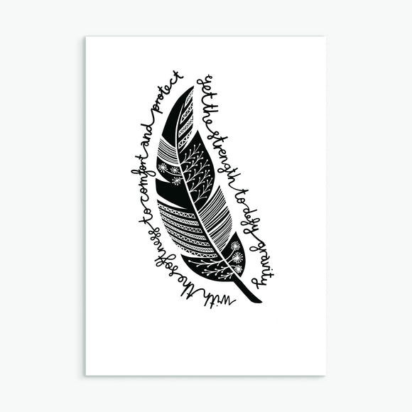 The Feather Greetings Card