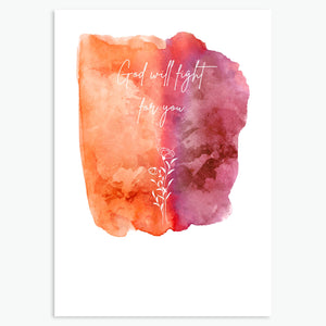 God will fight for you - Greeting Card