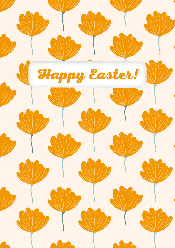 Yellow Floral Easter cards - 4