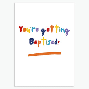 Rainbow Baptism Card