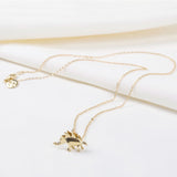 Stegosaurus Pendant Necklace in Gold
