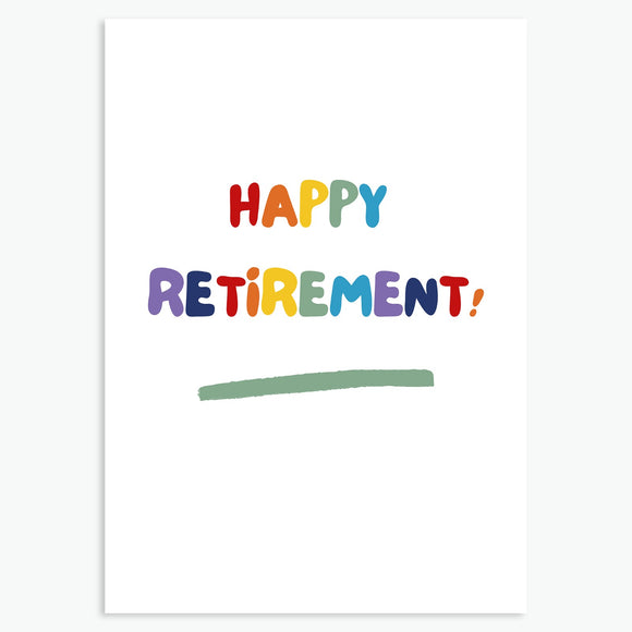 Rainbow Happy Retirement Card