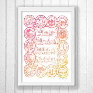 All Things Bright and Beautiful - Hymn Print