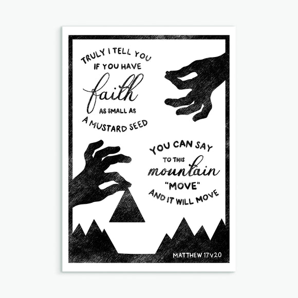 Faith As Small As A Mustard Seed A4 Print