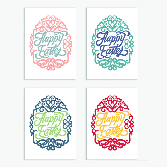 Happy Easter Calligraphic Easter Card