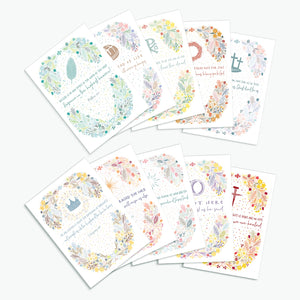 Folksy Easter Cards - 10 pack