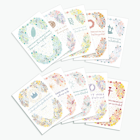 Folksy Easter Cards - 10 pack