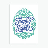 Happy Easter Calligraphic Easter Card