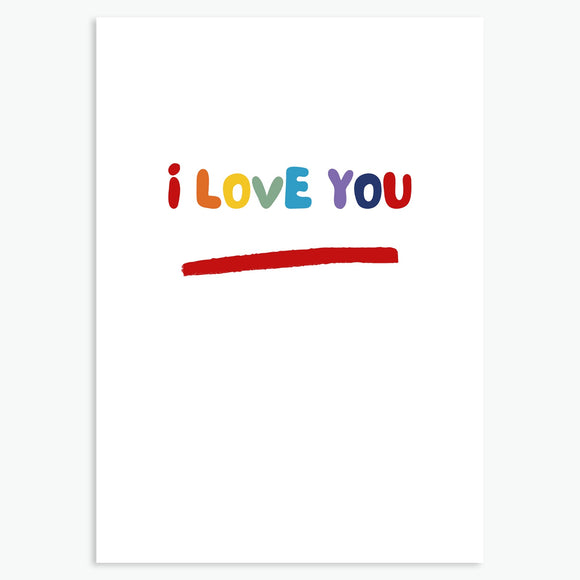 Rainbow I Love You Card