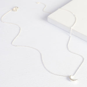 Silver Crescent Moon Necklace