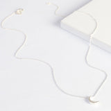 Silver Crescent Moon Necklace