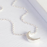 Silver Crescent Moon Necklace