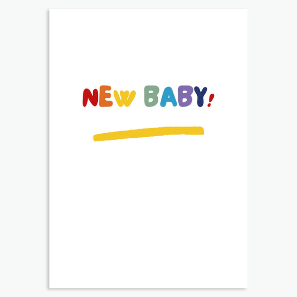 Rainbow New Baby Card