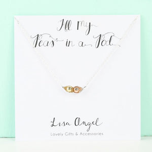 Silver Two Peas in a Pod Necklace
