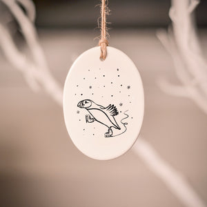 Ceramic Tree Decorations - Puffin Series