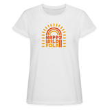 Women’s Happy Wild Folk Oversize T-Shirt - white