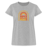 Women’s Happy Wild Folk Oversize T-Shirt - heather grey