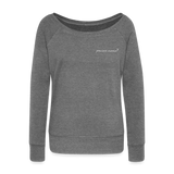 Precious Mama Boat Neck Top - dark heather grey