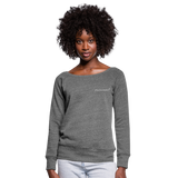 Precious Mama Boat Neck Top - dark heather grey