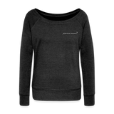 Precious Mama Boat Neck Top - heather black