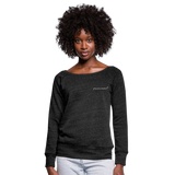 Precious Mama Boat Neck Top - heather black
